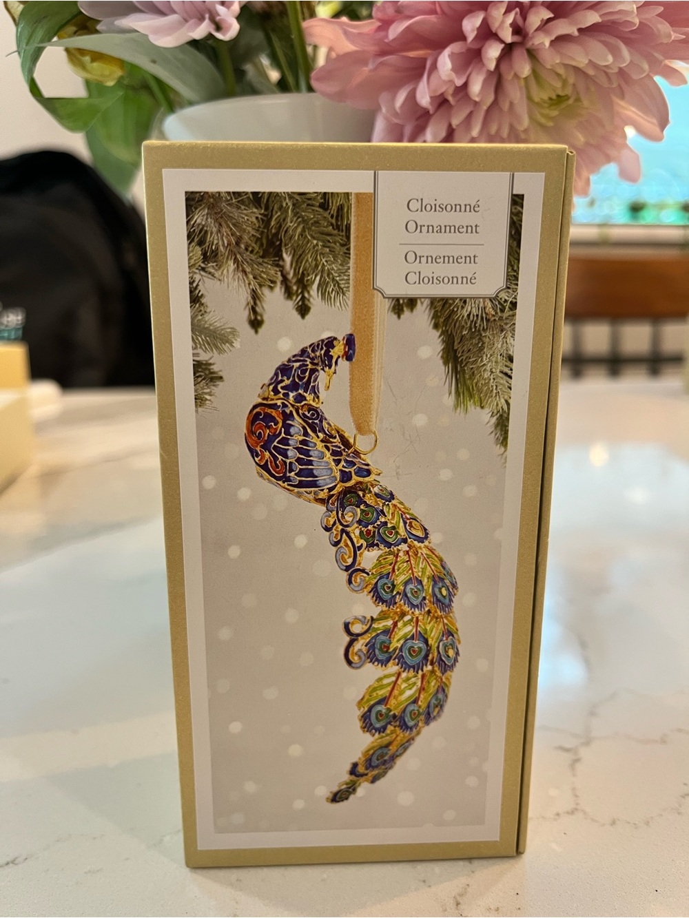 🦚 Pier One Cloisonné Peacock Ornament - Picture 4 of 7